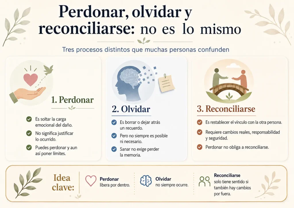Diferencia entre perdonar olvidar y reconciliarse