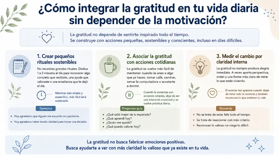 Cómo aplicar la gratitud en tu vida diaria